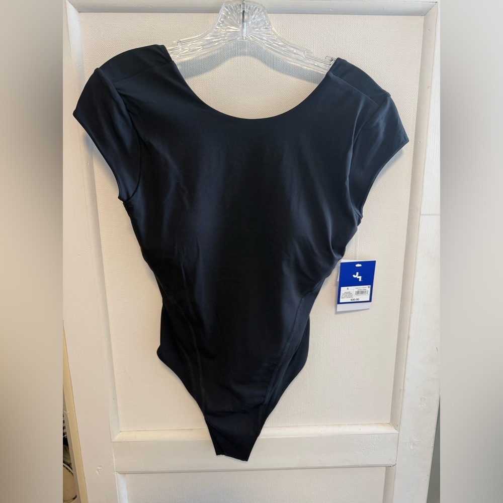 Joylab Black Short Sleeve Active Bodysuit NWT